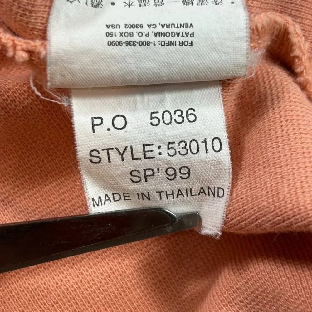 Vintage Patagonia Tee Peach T-Shirt Womens Size Medium‎